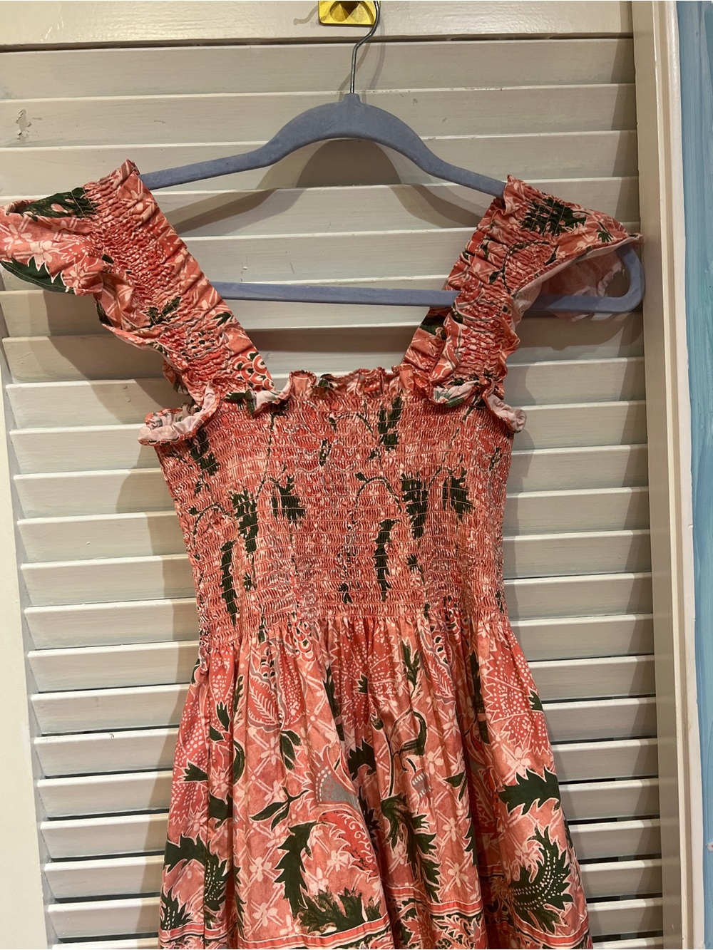 Hill House Pink Floral Maxi Dress with Green Leaf Print - Picture 4 of 9